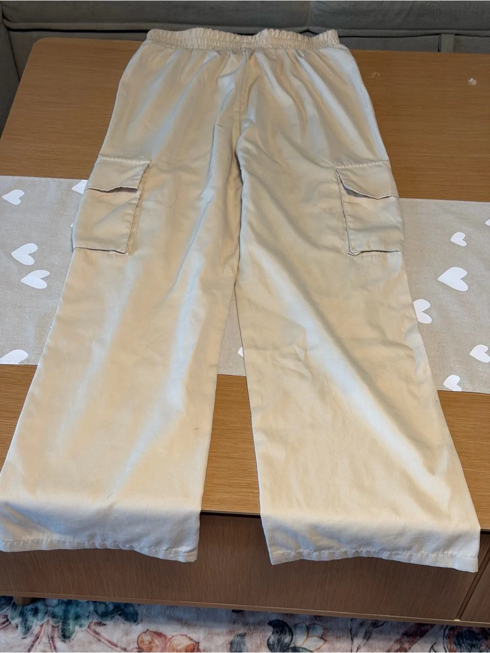 Men's Cargo Pants in Cream - Relaxed Fit